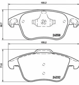 Тормозные колодки дисковые BREMBO P61117