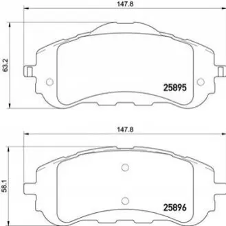 Комплект гальмівних колодок передн, CITROEN BERLINGO FIAT DOBLO OPEL ASTRA L, COMBO, COMBO E TOUR / LIFE PEUGEOT 308, 308 II, 308 III, PARTNER, RIFTER TOYOTA PROACE CITY 1.2-Electric 09.13 BREMBO P61120