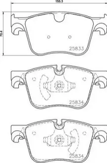 Тормозные колодки (передние) Citroen C4 Picasso/Grand Picasso/Peugeot 308 13- BREMBO P61127X