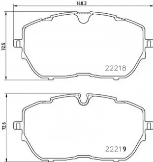 Комплект гальмівних колодок передн, DS DS 4 II, DS 7, DS 9 CITROEN C5 AIRCROSS, C5 X OPEL ASTRA L, GRANDLAND / GRANDLAND X PEUGEOT 3008 II, 308, 308 II, 308 III, 408 II 1.2-Electric 09.13 BREMBO P61128