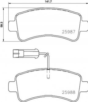 Гальмівні колодки (набір) BREMBO P61130 (фото 1)