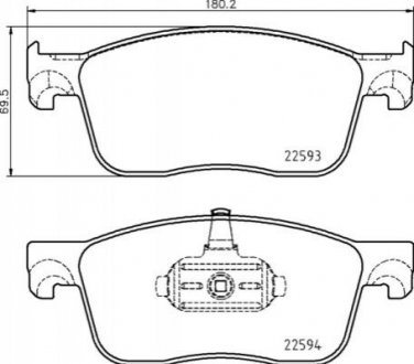 Тормозные колодки дисковые BREMBO P61134