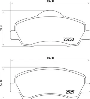 Klocki ham. P308 II.. BREMBO P61138