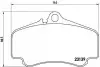 Комплект гальмівних колодок передн, PORSCHE 911, 911 TARGA 3.4/3.6/3.8 08.97-12.12 BREMBO (P65011) зображення 1