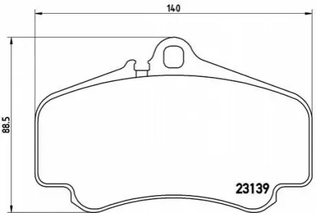 Комплект гальмівних колодок передн, PORSCHE 911, 911 TARGA 3.4/3.6/3.8 08.97-12.12 BREMBO P65011