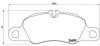Комплект гальмівних колодок передн, PORSCHE 911 3.6 06.08-12.12 BREMBO (P65019) зображення 1