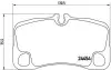 Комплект гальмівних колодок задн, PORSCHE 911, 911 TARGA 3.6/3.8/4.0 03.06-12.12 BREMBO (P65022) зображення 1