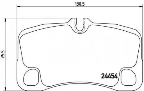 Комплект гальмівних колодок задн, PORSCHE 911, 911 TARGA 3.6/3.8/4.0 03.06-12.12 BREMBO P65022