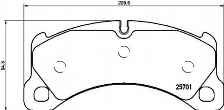 Тормозные колодки дисковые BREMBO P65033