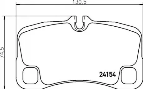 Комплект гальмівних колодок задн (без комплектуючих), PORSCHE 911, 911 TARGA 3.6/3.8/4.0 03.06-12.12 BREMBO P65035