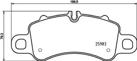 Комплект гальмівних колодок, дискове гальмо BREMBO P65041
