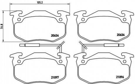 Тормозные колодки, дисковый тормоз.) BREMBO P68015