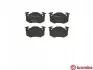 Комплект гальмівних колодок передн, PEUGEOT 205 I RENAULT TWINGO I 1.2/1.6 02.83-06.07 BREMBO (P68020) зображення 1