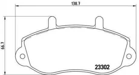 Тормозные колодки, дисковый тормоз.) BREMBO P68025