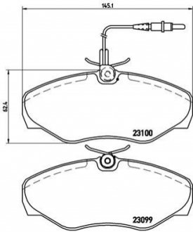 Тормозные колодки, дисковый тормоз.) BREMBO P68026