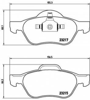 Тормозные колодки дисковые BREMBO P68029