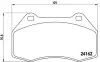 Комплект гальмівних колодок передн, ABARTH 500 / 595 / 695 RENAULT CLIO III, MEGANE II, MEGANE III 1.4/2.0/2.0D 05.04 BREMBO (P68036) зображення 1