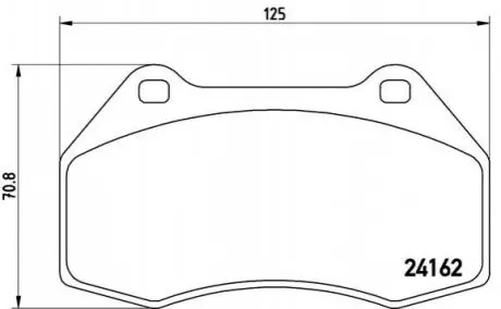 Комплект гальмівних колодок передн, ABARTH 500 / 595 / 695 RENAULT CLIO III, MEGANE II, MEGANE III 1.4/2.0/2.0D 05.04 BREMBO P68036
