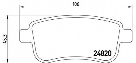 Гальмівні колодки, дискове гальмо (набір) BREMBO P68041 (фото 1)