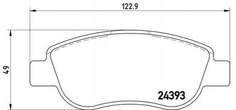 Гальмівні колодки, дискове гальмо (набір) BREMBO P68049 (фото 1)