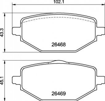 Гальмівні колодки дискові BREMBO P68076 (фото 1)