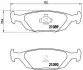 Комплект гальмівних колодок задн, VOLVO 440, 460, 480 SAAB 900 I, 9000 1.6-3.0 09.79-12.98 BREMBO (P71003) зображення 1
