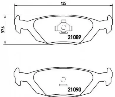 Тормозные колодки, дисковый тормоз.) BREMBO P71003