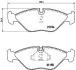 Комплект гальмівних колодок передн, SAAB 9000 2.0/2.3/3.0 09.84-12.98 BREMBO (P71005) зображення 1