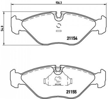 Гальмівні колодки, дискове гальмо (набір) BREMBO P71005 (фото 1)