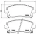 Комплект гальмівних колодок передн, MITSUBISHI GRANDIS SUBARU FORESTER, IMPREZA, LEGACY II, LEGACY III, LEGACY OUTBACK, OUTBACK 1.6-3.0 03.94-12.11 BREMBO (P78010X) зображення 1