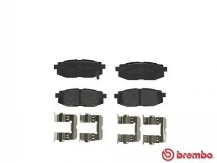 Комплект гальмівних колодок задн, SUBARU BRZ, FORESTER, IMPREZA, LEGACY V, OUTBACK, TRIBECA TOYOTA GR 86, GT 86 2.0-3.6 11.01 BREMBO P78018