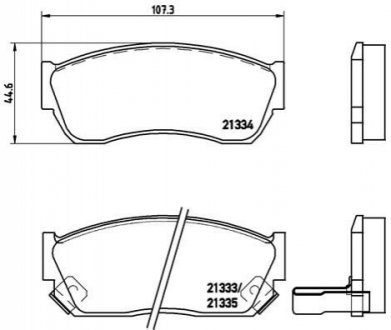 Тормозные колодки, дисковый тормоз.) BREMBO P79005