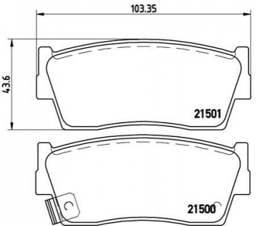 Тормозные колодки, дисковый тормоз.) BREMBO P79006 (фото 1)