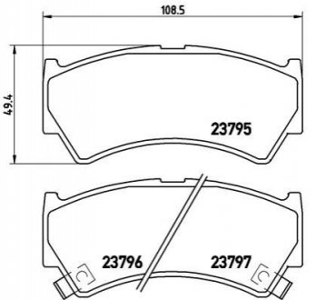 Тормозные колодки, дисковый тормоз.) BREMBO P79013 (фото 1)