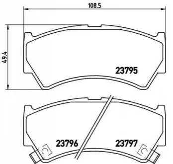 Тормозные колодки, дисковый тормоз.) BREMBO P79013