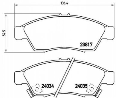 Тормозные колодки, дисковый тормоз.) BREMBO P79014