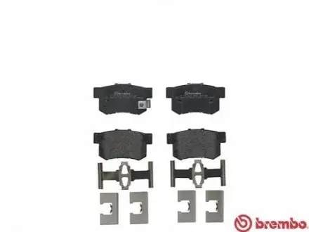 Комплект гальмівних колодок задн, ACURA LEGEND, RSX, TL, TSX FIAT SEDICI HONDA ACCORD IV, ACCORD V, ACCORD VI, ACCORD VII, CIVIC IX, CIVIC VI, CIVIC VII, CIVIC VIII, CR-Z 1.3-3.7 01.86 BREMBO P79027
