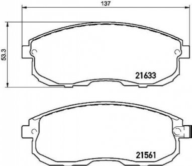 Тормозные колодки SX4 BREMBO P79030 (фото 1)