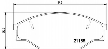 Тормозные колодки, дисковый тормоз.) BREMBO P83013 (фото 1)