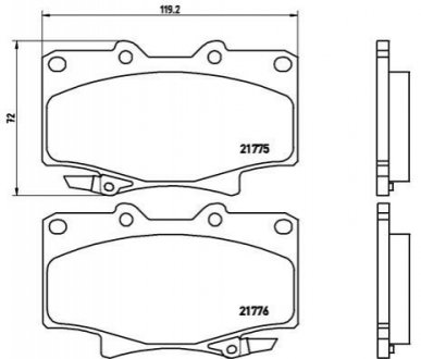 Тормозные колодки, дисковый тормоз.) BREMBO P83025