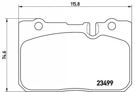 Комплект гальмівних колодок передн, LEXUS LS TOYOTA CELSIOR 4.0 05.93-12.00 BREMBO P83039