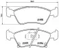Комплект гальмівних колодок передн, TOYOTA AVENSIS 1.6-2.0D 09.97-02.03 BREMBO (P83041) зображення 1