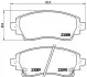 Комплект гальмівних колодок передн, TOYOTA COROLLA 1.4-2.0D 05.95-01.02 BREMBO (P83042) зображення 1