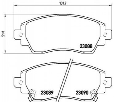 Гальмівні колодки, дискове гальмо (набір) BREMBO P83042