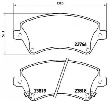 Гальмівні колодки дискові BREMBO P83064 (фото 1)