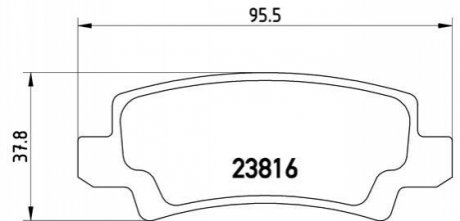 Гальмівні колодки дискові BREMBO P83065 (фото 1)