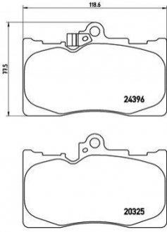 Гальмівні колодки дискові - P83 072 (0446530500, 0446530491, 0446530450) BREMBO P83072 (фото 1)