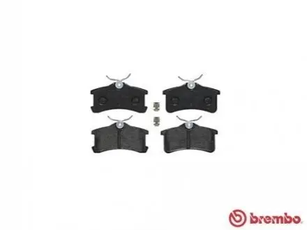 Комплект гальмівних колодок задн, TOYOTA AVENSIS, COROLLA 1.4-2.0D 09.97-02.03 BREMBO P83084