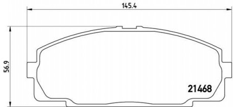 Тормозные колодки, дисковый тормоз.) BREMBO P83092 (фото 1)