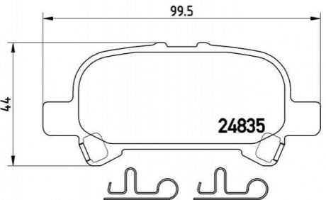 Гальмівні колодки дискові - P83 110 (04466YZZAQ, 0446642060, 0446633200) BREMBO P83110 (фото 1)